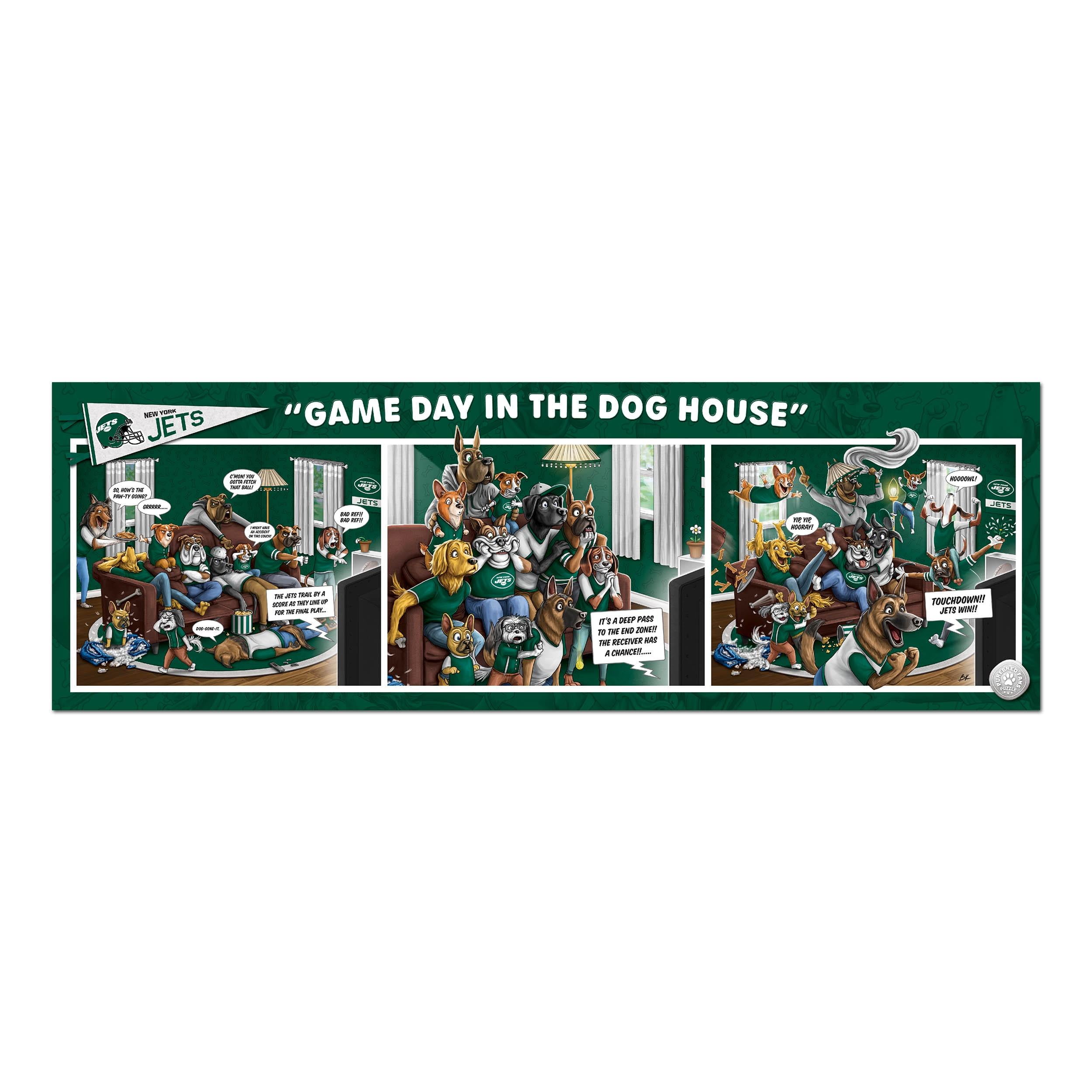 YouTheFan NFL New York Jets Purebred Fans Gameday in the Dog House 1000PC Puzzle
