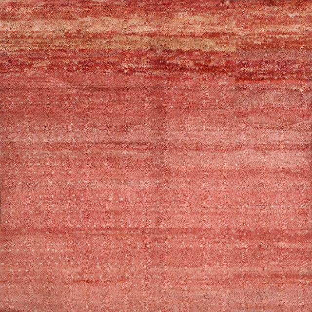 Ahgly Company Machine Washable Indoor Square Contemporary Fire Engine Red Area Rugs, 5' Square