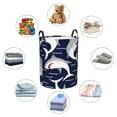 thumbnail image 6 of Balery Angry Shark Round Laundry Basket with Handles Waterproof Freestanding Laundry Hamper for Clothes Toys in the Dorm and Family-Small, 6 of 8