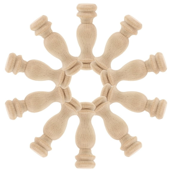 Toyandona 10pcs Wood Spindles Stair Balusters Khaki for Furniture Crafts and Parks