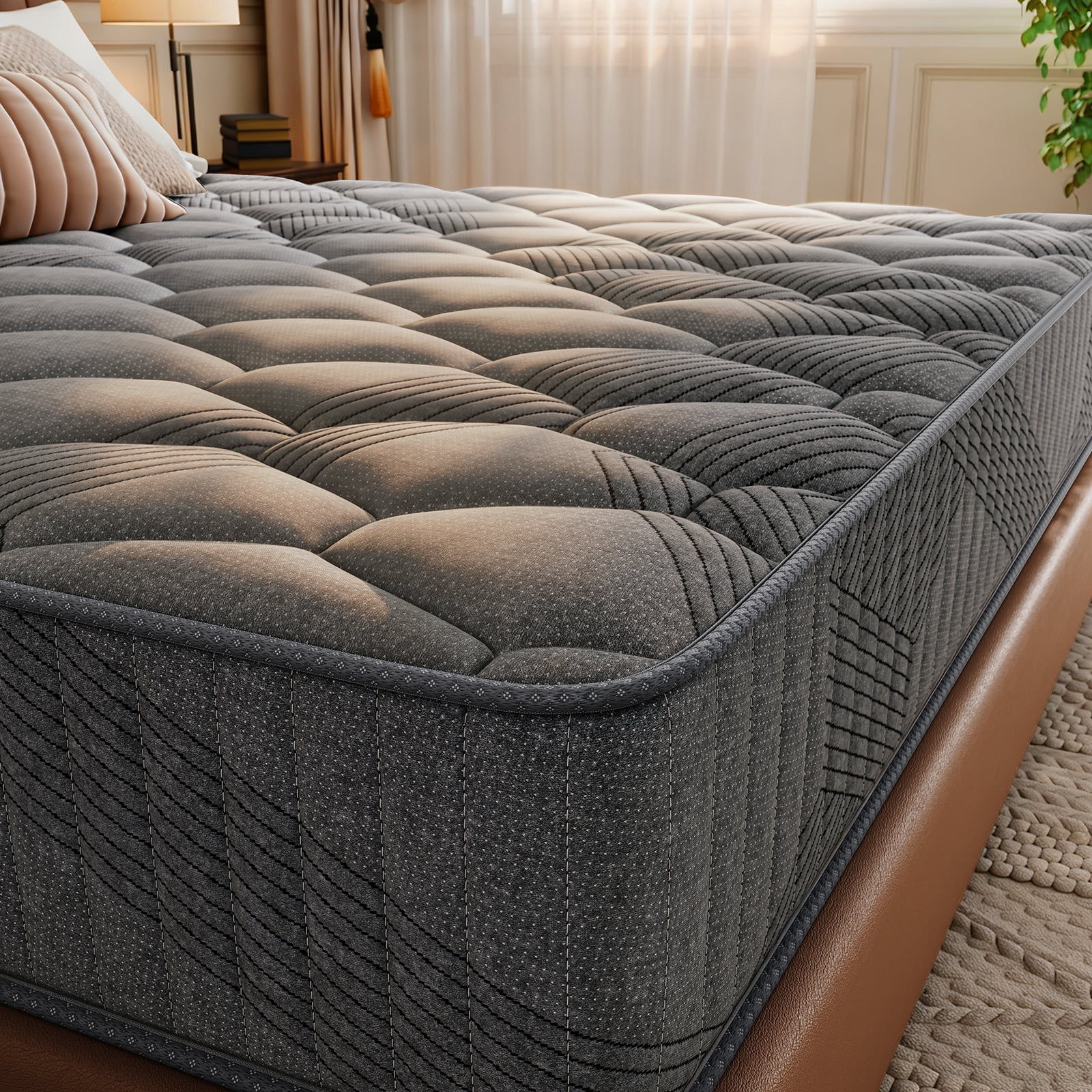 Babo Care Twin XL Mattress, 10 Inch Hybrid Mattress with Firm Support, Mattress in a Box, Fiberglass-Free & CertiPUR-US