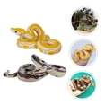 thumbnail image 4 of OUNONA 2Set Fake Snake Boa Model Toys for  Party Decoration Gray and Gold PVC, 4 of 8