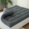 thumbnail image 2 of King Size Cooling Mattress Topper, 1000GSM Extra Thick & Plush Pillowtop, Down Alternative Filling, Deep Pocket Fit, Foldable Design for Soft Support, 2 of 17