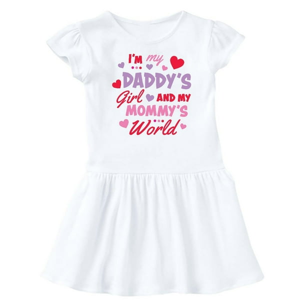 Inktastic Valentine S Day I M My Daddy S Girl And My Mommy S World Gift Baby Girl Dress Walmart Com