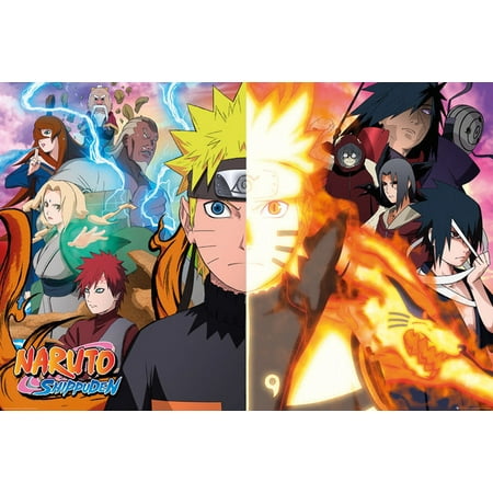 Naruto Shippuden Split Poster Print (24 x 36) - Walmart.com