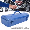 thumbnail image 3 of Blue Tool Chest Blue Toolbox Metal Structure Portable Tool Storage Organizer with Unique Style Design Suitable for Outdoor Work Made of High Grade Metal, 3 of 7