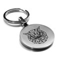 thumbnail image 1 of Stainless Steel Geometric Polygon Owl Animal Round Medallion Keychain Circle Ring, 1 of 2