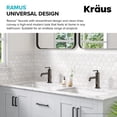 thumbnail image 2 of Ramus™ Single Handle Bathroom Sink Faucet with Lift Rod Drain in Gunmetal, 2 of 3