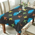 thumbnail image 4 of Coolnut Tablecloth 54" x 72" Cute Cloud Planes Rectangle Table Cloth Stain-Resistant Dining Table Cover for Home Dinner Party House Decor, 4 of 7