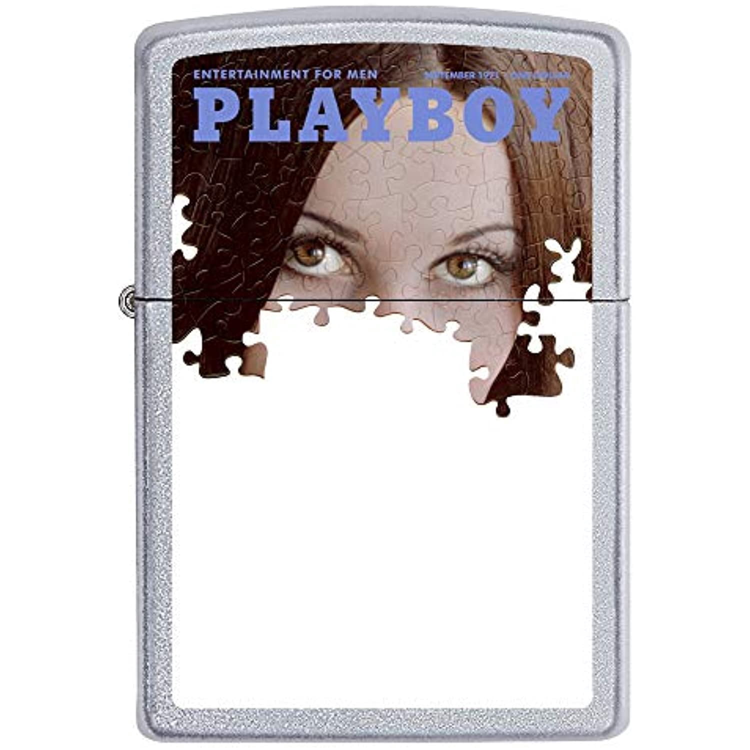 Zippo Playboy Cover September 1971 Pocket Lighter, Satin Chrome, One Size (205-CI011199)