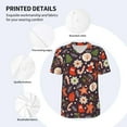 thumbnail image 5 of Fotbe Winter Holiday Christmas Baseball Jersey Shirt for Men and Women, Casual Short Sleeves Button Down T-Shirt-Medium, 5 of 9
