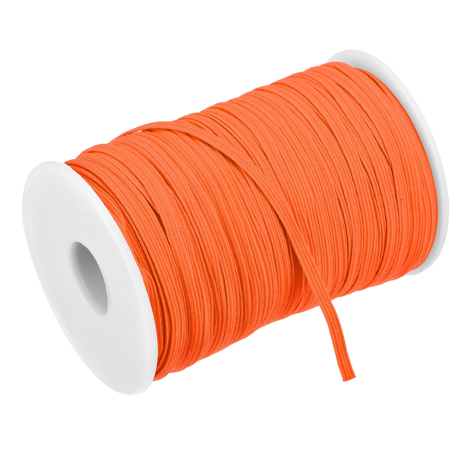 Flat Elastic Band for Sewing 1/8" x 109 Yards Fluorescent Orange