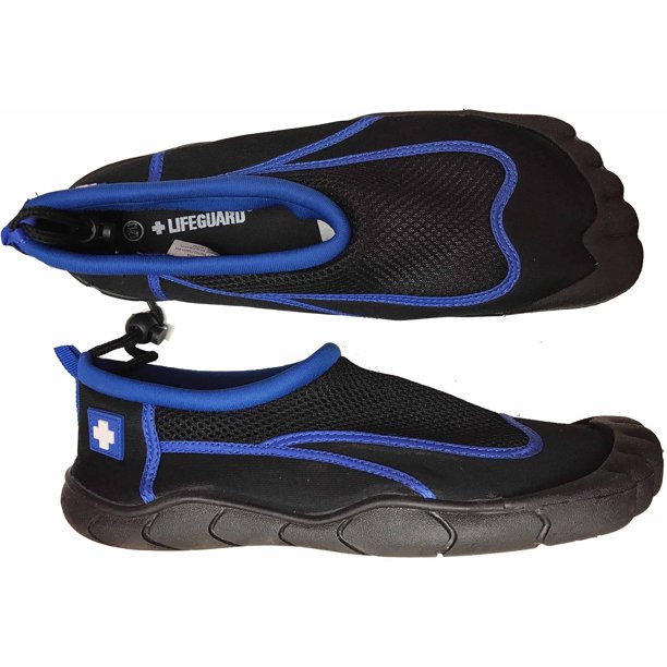 Lifeguard Men's Water Shoe, Black/Royal, 10/11 L 