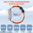 thumbnail image 6 of AIYOCK Compatible with Apple Watch Ultra2/Ultra Band 49mm 46mm 45mm 44mm for Men Women, Waterproof Silicone Watch Band for iWatch Series 10/9/8/7/6/5/4, 6 of 8