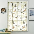 thumbnail image 2 of Cortinas de cocina con estampado de gasa, cortinas romanas para ventanas, sala de estar, dormitorio, paneles de cenefa, tratamiento de ventanas seitruly JJ23233-01, 2 of 6