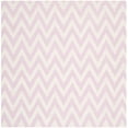 thumbnail image 2 of Safavieh Dhurries Bentley Geometric Area Rug, Pink/Ivory, 6' x 6' Square, 2 of 8
