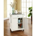 thumbnail image 5 of SOLID GRANITE TOP PORTABLE KITCHEN CART/ISLAND IN WHITE FINISH, 5 of 5