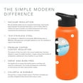 thumbnail image 2 of Simple Modern 40 Oz. Summit Water Bottle - Stainless Steel Tumbler Metal Flask with 2 Lids - Wide Mouth Double Wall Vacuum Insulated Leakproof -Autumn Orange, 2 of 7