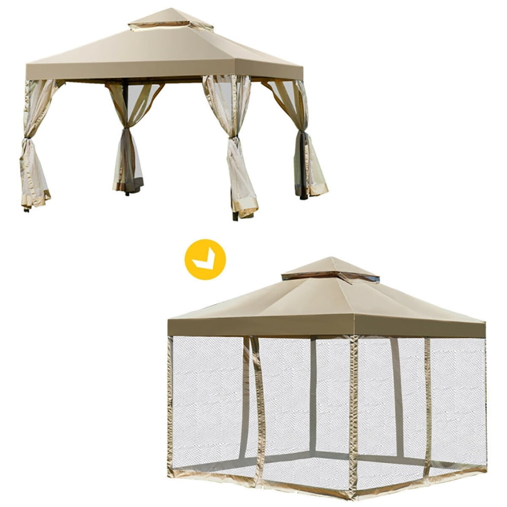 Aimee Lii Outdoor 2-Tier 10 Feet x 10 Feet Screw-free Structure Shelter Gazebo Canopy, Outdoor Canopy Aimee Lii Outdoor 2-Tier 10 Feet x 10 Feet Screw-free Structure Shelter Gazebo Canopy, Outdoor Canopy