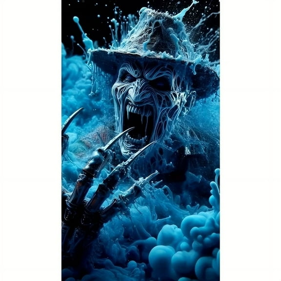 Horror Characters 5D Diamond Painting Tools for Adults DIY Diamond Art Tools for Beginners with Round Full Diamond Diamond Gemstones Home Wall Painting Art Decoration Gift Artwork