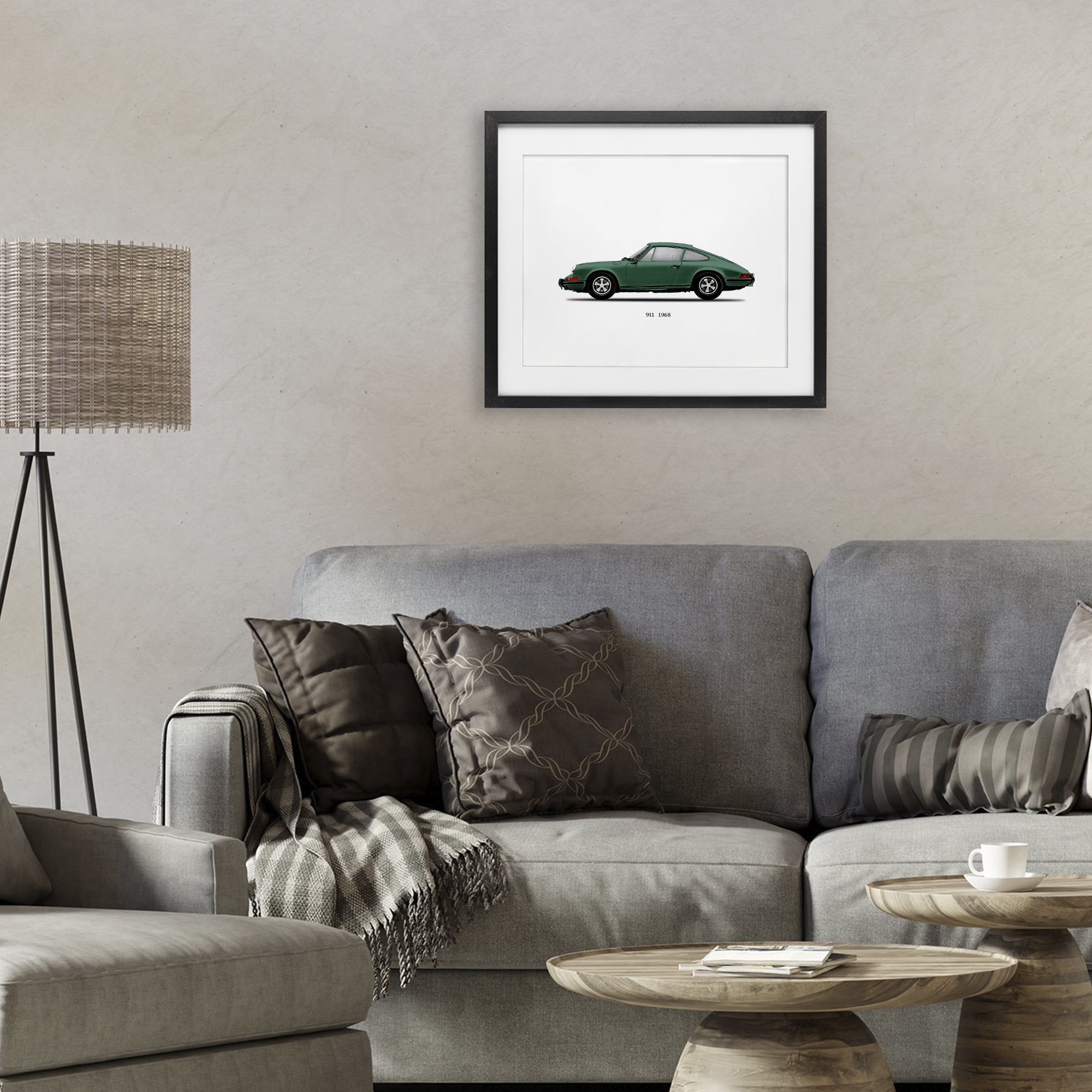 Stupell Industries Green Vintage Car Model Black Framed Print Under Glass, design by Mark Rogan
