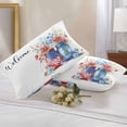 thumbnail image 2 of Waterproof Throw Pillow Covers Set of 2, 20x12 Inch 4th of July Decorative Pillowcases Outdoor Pillow Slip Cushion Covers Set for Couch Tent Independence Day Spring Floral American Flag, 2 of 7