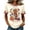 Beige, variant on Womens Halloween Shirts Plus Size Short Sleeve Tunic Tops Pumpkin Ghost Print Casual Crew Neck Novelty Graphic Tees