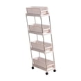 thumbnail image 3 of Cart de almacenamiento delgado Cart de carrito resistente Sturdy Rack Estantería de cocina Organizador de almacenamiento de estantería para el hogar 4 capa, 3 of 9