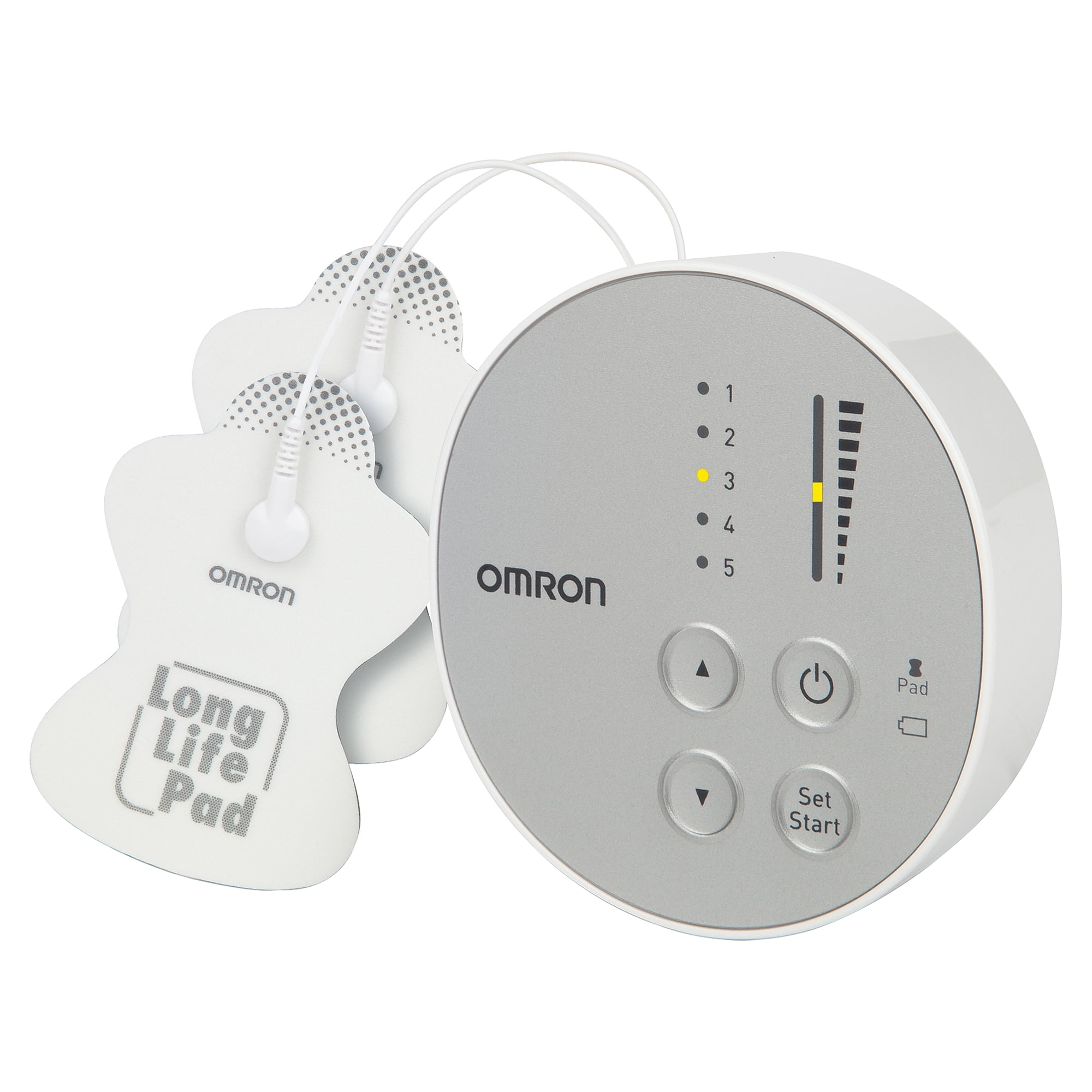 Omron PM400 Pocket Pain Pro Tens Unit & PMLLPAD ElectroTHERAPY Long Life Pads