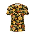 thumbnail image 5 of Wukai Tangerine Print Men's Short-Sleeved Mesh T-Shirt,Quick-Dry Short Sleeve Workout T-Shirt-Small, 5 of 8