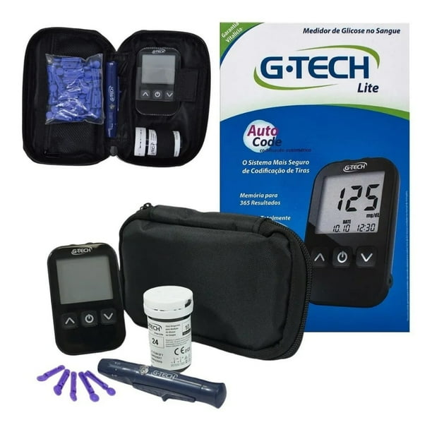 G-tech LITE Medidor de glucosa en sangre completo Glucómetro Medidor de glucosa Deng Xun unisex
