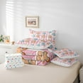 thumbnail image 5 of Feelyou Gingerbread Man Twin Bedding Sets 7-Piece for Kids, Christmas Dessert Bedding Comforter Set, Xmas Tree Geometric Reversible Sheet Sets, Ultra Soft Home Decor, 5 of 7