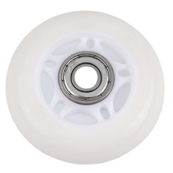 Splihome 1Pc White Inline Skate Wheels Outdoor Inline Hockey Skate 64Mm/70Mm /72Mm with Bearing Glitter Wheels Replacement Accessory