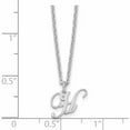 thumbnail image 3 of Sterling Silver Rhodium-Plated Letter H Initial Necklace Made In United States -Jewelry By Sweet Pea, 3 of 6