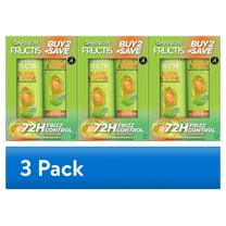 (3 pack) Garnier Fructis Sleek & Shine Shampoo and Conditioner for Frizzy Dry Hair, 1 kit