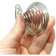 thumbnail image 4 of Bandeja de alambre con resorte de acero inoxidable, 4 Uds., portavasos para huevos, bandeja para servir huevos (plata), 4 of 5