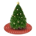 thumbnail image 3 of Christmas Tree Skirt,Red Christmas Reindeer Pattern Christmas Tree Decor with Red Ribbon Ties,Round Shape,Christmas Decorations for Home 36"x36", 3 of 7