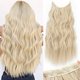 thumbnail image 1 of Extensiones de Cabello de Alambre Invisible Ustar Diadema Transparente 20 Pulgadas Marrón Claro 4 Clips Seguros, 1 of 7