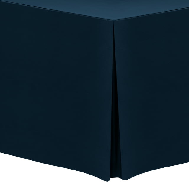 Ultimate Textile (5 Pack) 8 ft. Fitted Polyester Tablecloth - for 24 x 96-Inch Banquet and Folding Rectangular Tables - 36"H, Midnight