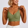 thumbnail image 2 of Women's Back Bra, Racerback Bra, Daily Pullover Bra, Wireless Seamless Bra, Soft Comfort Bra, Supportive Smoothing Bra, Women's Everyday Underwear for Daily Wear | TruBelle,Green L, 2 of 8