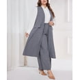 thumbnail image 4 of AURA Women Plus Size Blazer Set Solid Color 2 Piece Suit Cropped Pants 0XL-4XL, 4 of 7