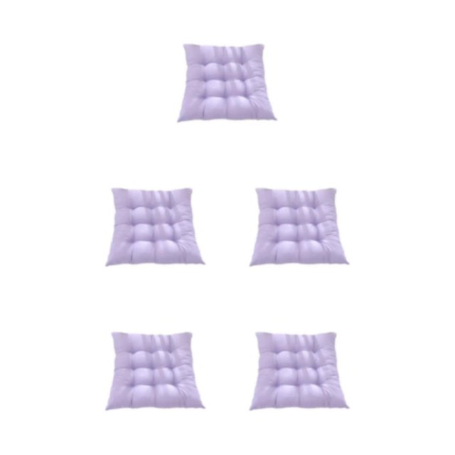 ZheElen Polyester Cotton Cushion With Strap Comfortable And Breathable No Slipping Polyester Fabric Is Comfortable Light Purple 5Set