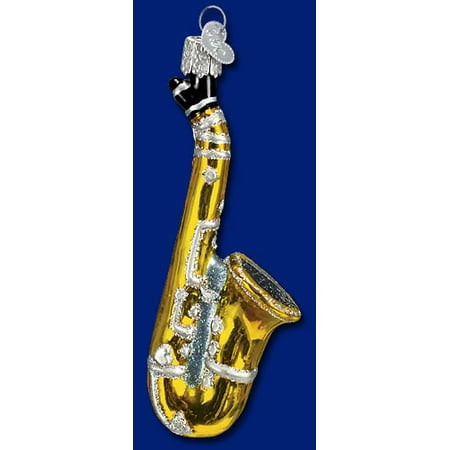 Old World Christmas Decorations - Saxophone Blown Glass Old World Christmas Ornament 38025 Decoration FREE BOX New