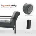 thumbnail image 5 of MCombo Set of 2 Modern Accent Chairs, Chenille Upholstered Armchair, Ergonomics Lounge Chair for Living Room HQ417(Dark Grey), 5 of 9