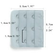 thumbnail image 3 of INSPIRE CHIC Women's 3 Hook 3 Row Bra Extenders Stretchy Bra Strap Buckle Hooks Bra Band Light Gray 5, 3 of 5