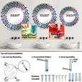 thumbnail image 4 of Designart "Moroccan Fantasy II" Paisley Polka Dot Round Wall Mirror - Oval Printed Decorative Mirror - Multiple Color Options, 4 of 5