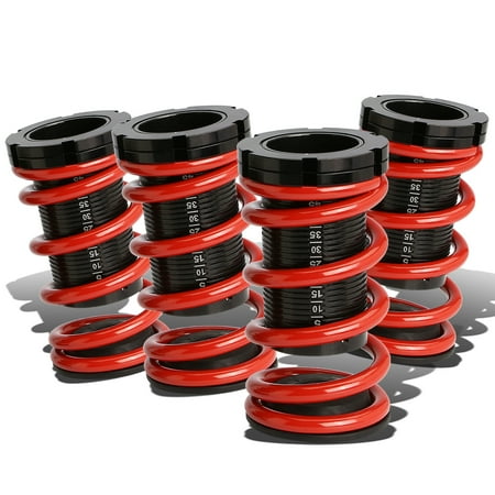 92 93 Integra Strut For 1988 to 2000 Honda Civic / CRX / Del Sol / Acura Integra Aluminum Scaled Suspension Coilover Spring Red 92 93 94 95 96 98 ()