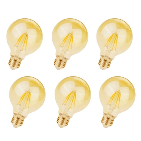 LED G25 Dimmable Light Bulb - Set of 6
