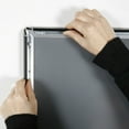 thumbnail image 3 of M&T Displays Snap Poster Frame 16x20 Inch Black 0.79" Aluminum Profile Easy Front Loading Wall Mounting Photo Picture Document Sign Holder Mitered Corner Anti Glare Cover (3 pack), 3 of 14