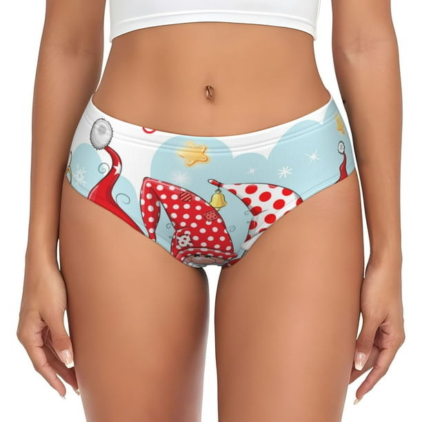 Fotbe Christmas Calzones Estampados para Mujer – Ropa Interior de Algodón, Cómoda, Suave y Elástica-Medium